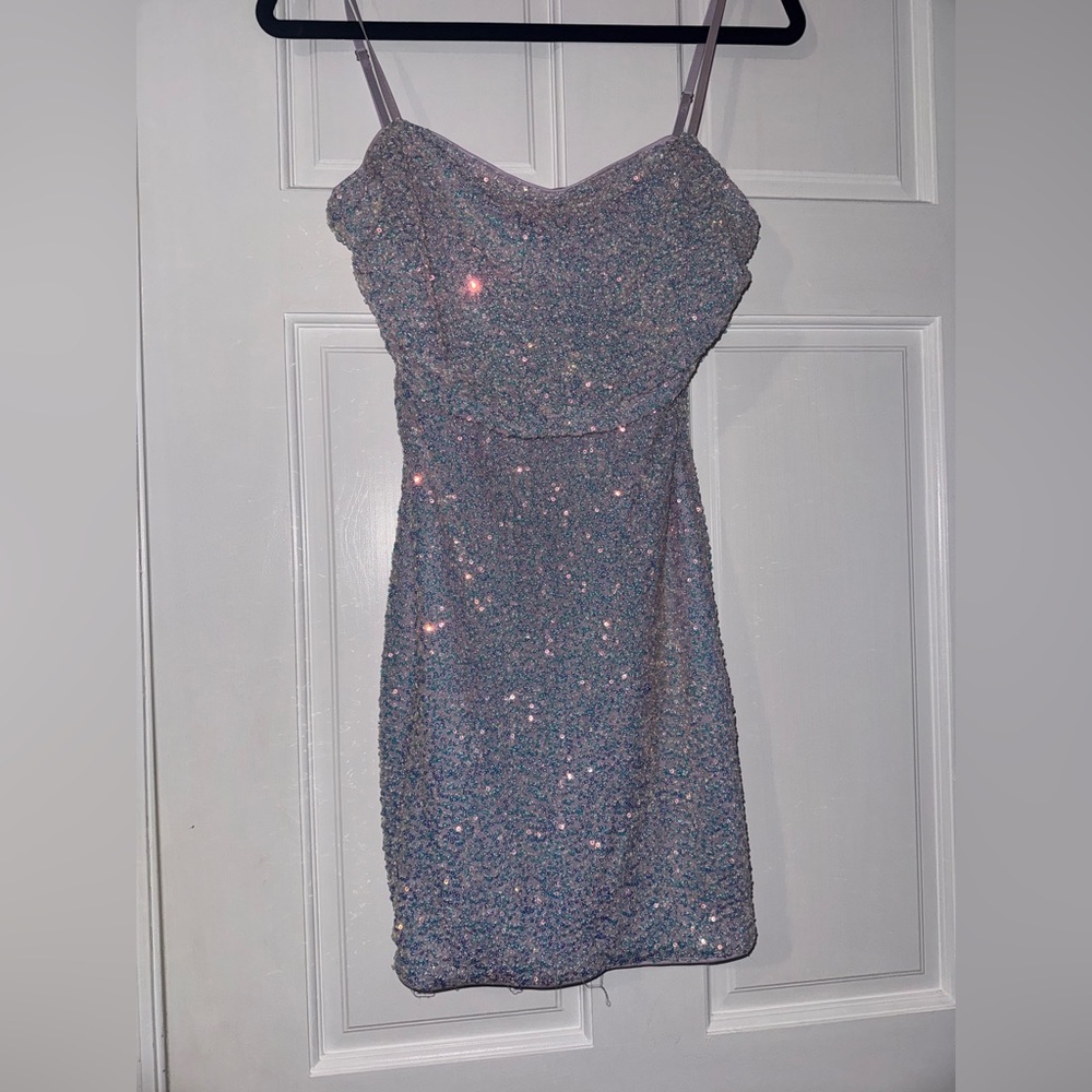 Windsor Sequin Embellished Lavender Dress